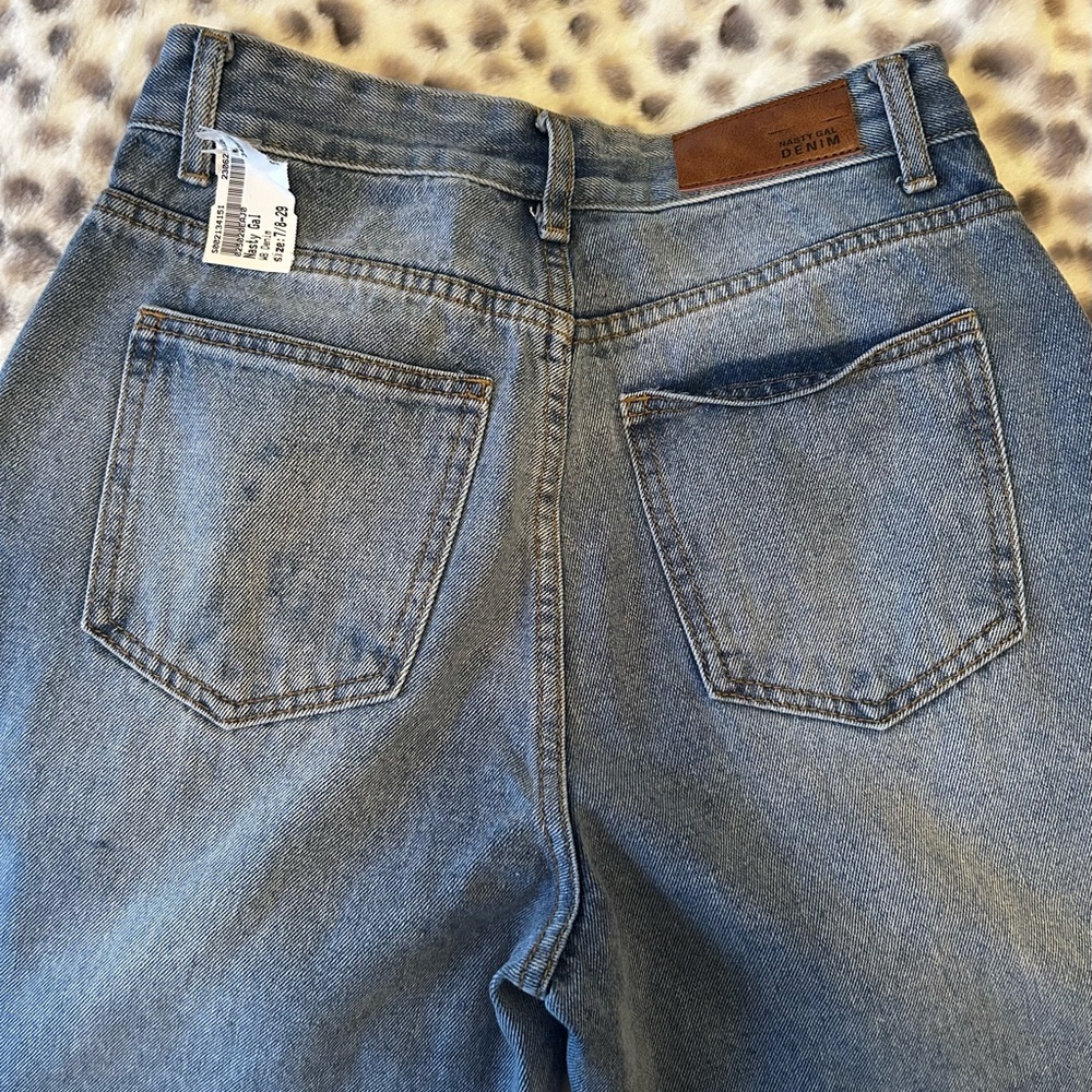 Nasty Gal Blue Flare Jeans - Picture 5 of 7